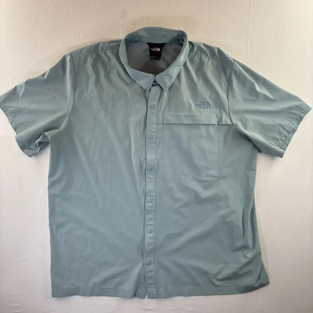 The North Face Men’s Outdoor Performance Shirt Size XXL Blue Short Sleeve Vented